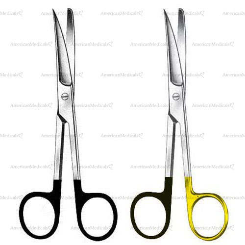 supercut operating scissors - blunt/sharp, curved