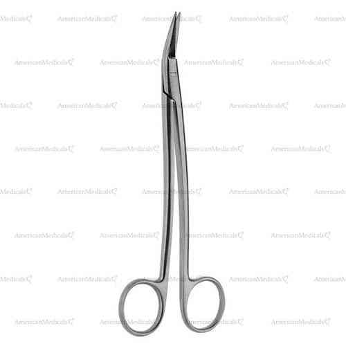 dean tonsil & vascular scissors with teeth - angled upwards, 17 cm (6 3/4")