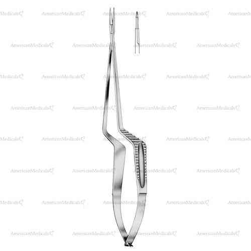 vannas ophthalmic & micro scissors - straight, small blades, bayonet