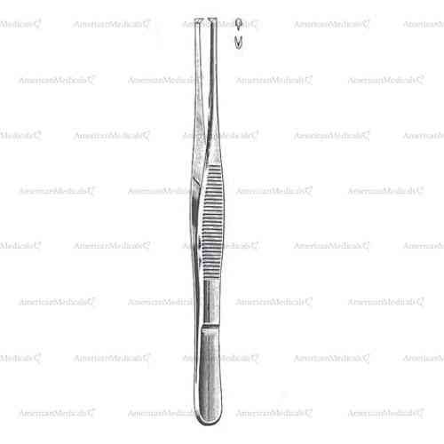 tissue forceps - narrow, 1 x 2 teeth