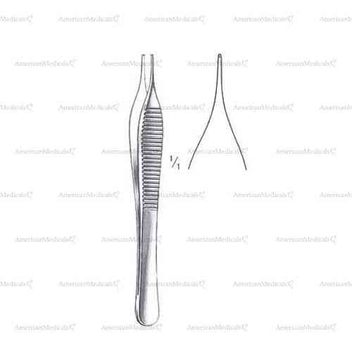 adson micro forceps - 1 x 2 teeth