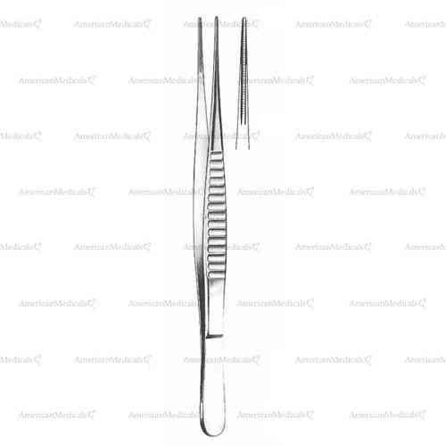 de bakey atraumatic tissue forceps - straight, 2.5 mm - 1.5 mm tip