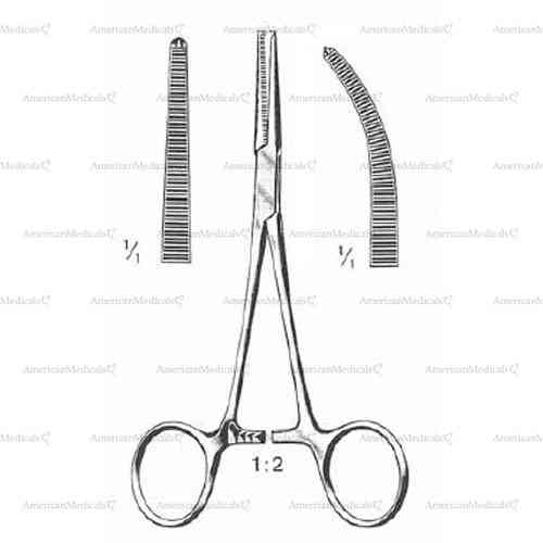 crile hemostatic forceps 1 x 2 teeth