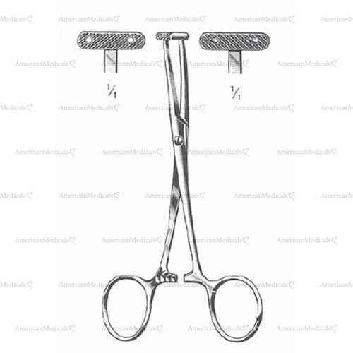 martel scalp flap forceps - 14 cm (5 1/2")