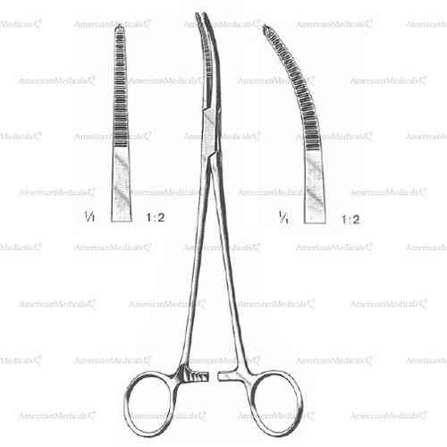 toennis hemostatic forceps 1 x 2 teeth