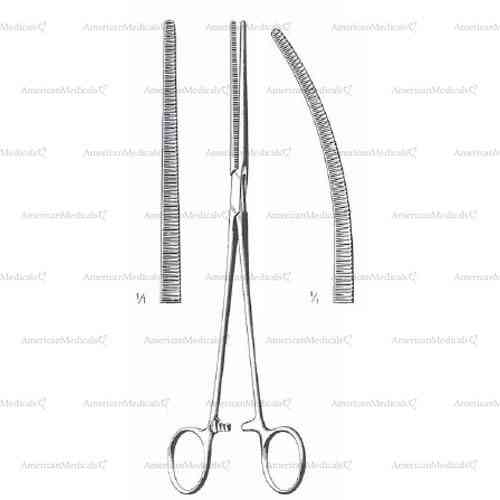 sarot bronchus clamp - 24 cm (9 3/8")