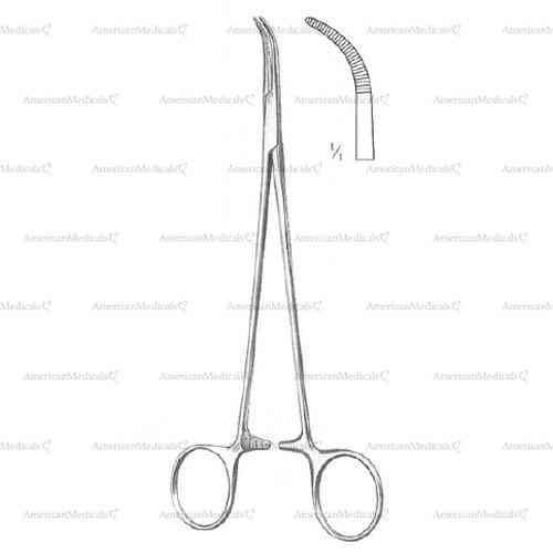 mixter baby hemostatic forceps - 18 cm (7 1/8")