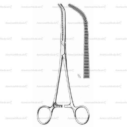 johns-hopkins hemostatic/gall duct forceps - 20 cm (8")