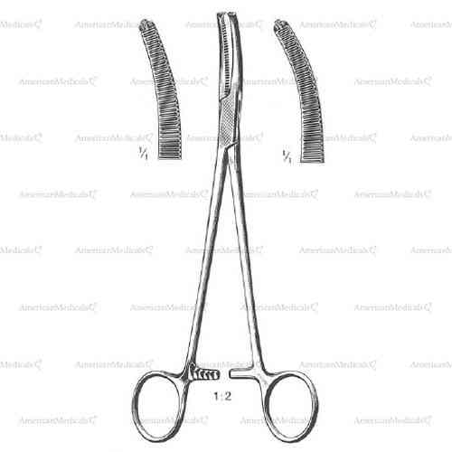 wertheim hysterectomy forceps with 1 x 2 teeth