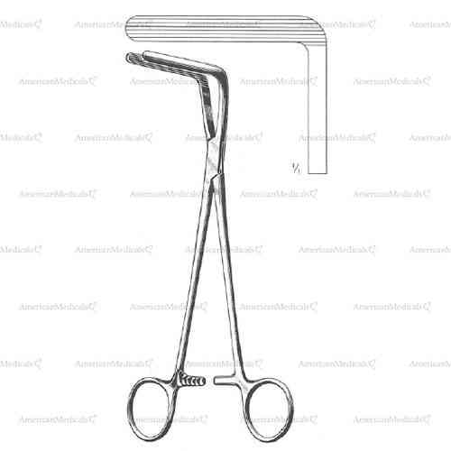 wertheim-cullen hysterectomy forceps - 21.5 cm (8 1/2")