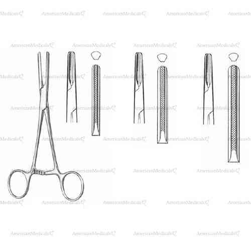 murphy tubing clamp with cross serrated jaws