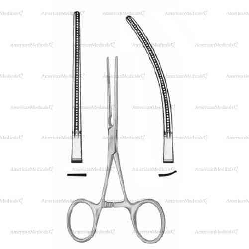 de bakey atraumatic hemostatic forceps - 12 cm (4 3/4")