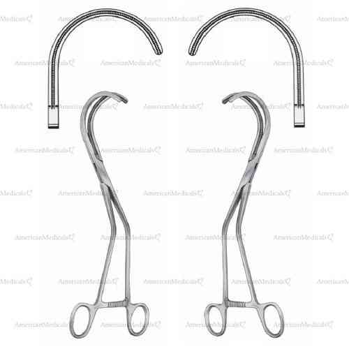 weber atraumatic forceps - 26 cm (10 1/4")