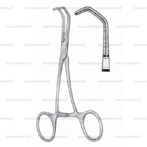 cooley atraumatic forceps - fig. 380, 14 cm (5 1/2")