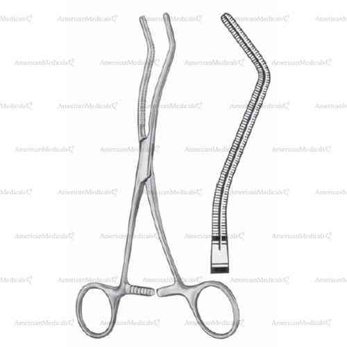 cooley atraumatic forceps - 18 cm (7 1/8")