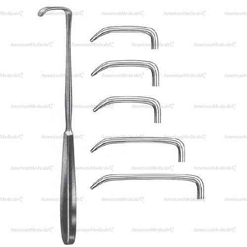 langenbeck retractor - 22 cm (8 3/4")