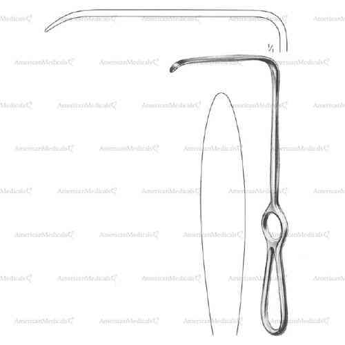 langenbeck retractor - 21 cm (8 1/4") - long, 85 x 15 mm