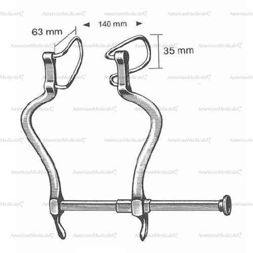 gosset abdominal retractor - 140 mm