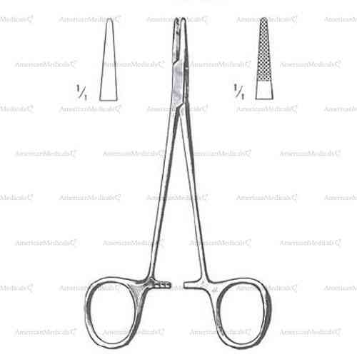 halsey needle holder - 13 cm (5 1/8