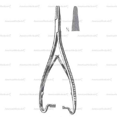 mathieu needle holders with ratchet - long