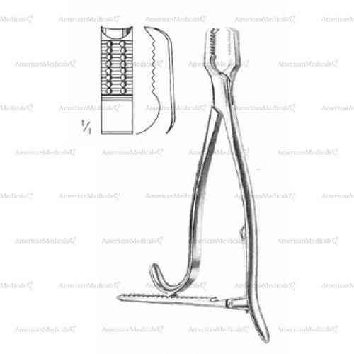 kern bone holding forceps with ratchet