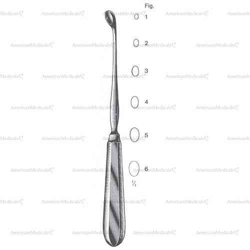 simon bone curette - 24 cm (9 3/8")