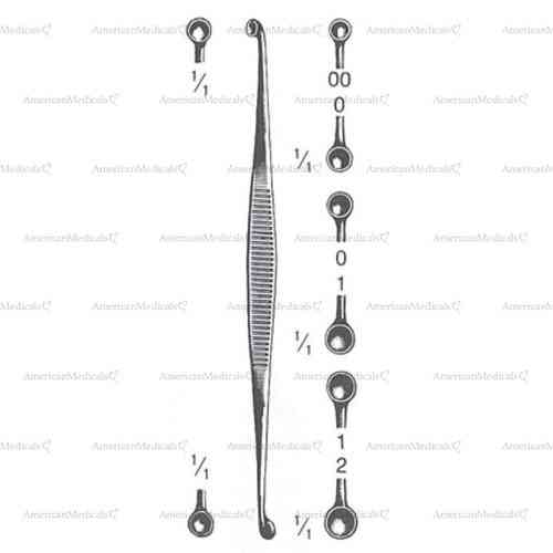 martini double ended bone curettes - 13.5 cm (5 1/4