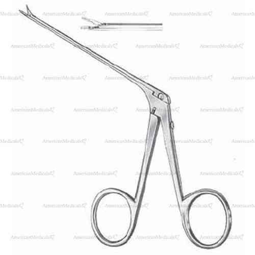 greven micro ear forceps - bent downwards, 5 mm