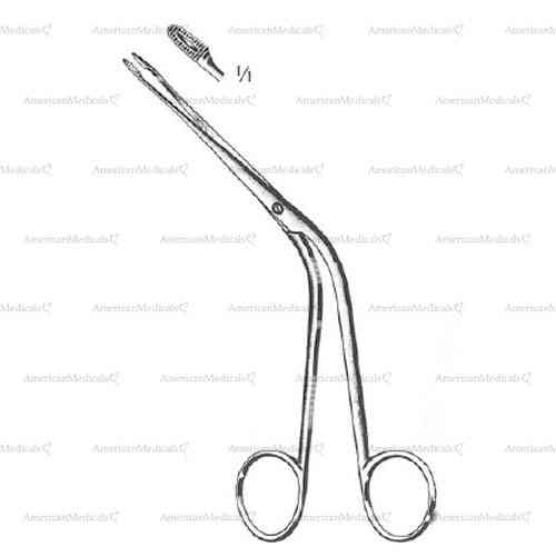 hartmann nasal polypus forceps - 6 1/4"