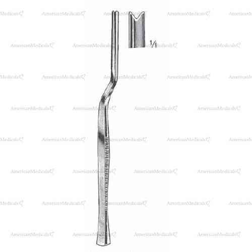 killian-claus v-shaped gouge - 17 cm (6 3/4"), 5 mm