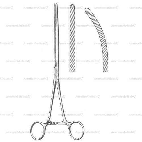 doyen baby intestinal forceps - 18 cm (7 1/8")