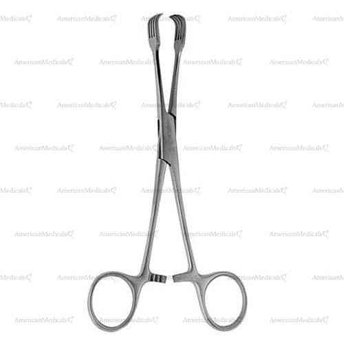 braun tenaculum forceps - 4 x 4 Teeth - 15.5 cm (6 1/8")