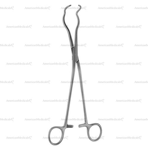 siegler-hellmann uterine elevating forceps - 24 cm (9 3/8")