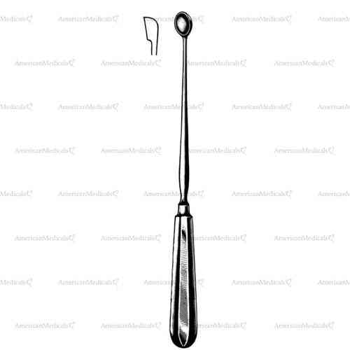 simon uterine curette - 25 cm (9 7/8")