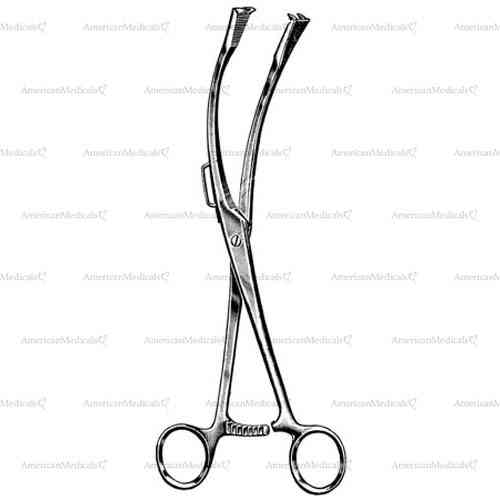 gauss scalp flap forceps - 27 cm (10 5/8")