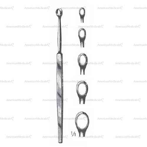 fox lupus curette - 14 cm (5 1/2")