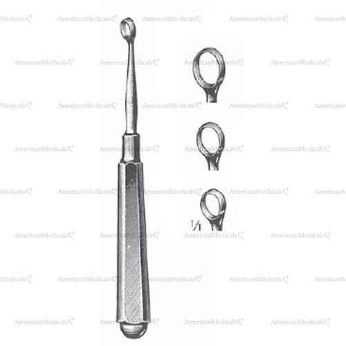 piffard lupus curette - 14.5 cm (5 3/4")