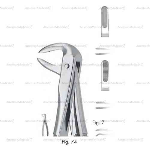 extracting forceps, figure 74 - english pattern