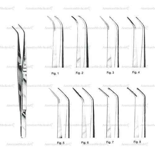 london college dental tweezers without grip - 15 cm (6")