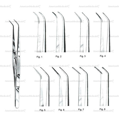 london college dental tweezers with lock - 15 cm (6")