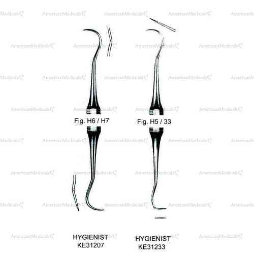 hygienist double ended scalers - fig. h6/h7