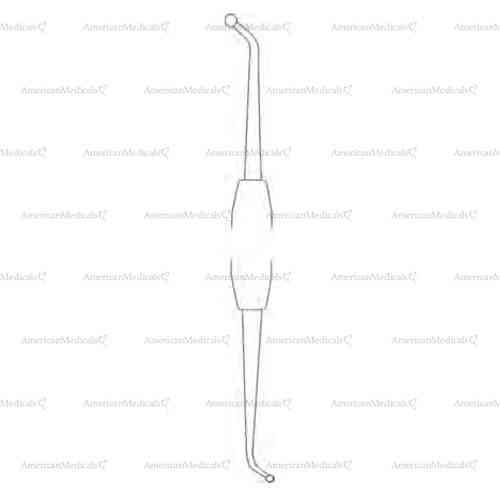 ball double ended burnisher - fig. 26/27s, round handle ø 6 mm