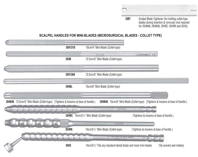 g. hartzell & son microsurgical scalpel handles (collet type)