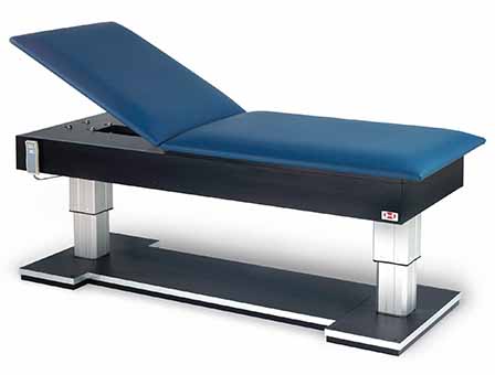 hausmann model 4795 bariatric hi-lo treatment table with power backrest