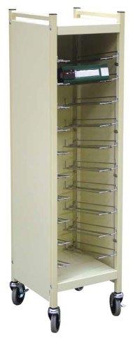 omnimed cabinet style horizontal chart racks