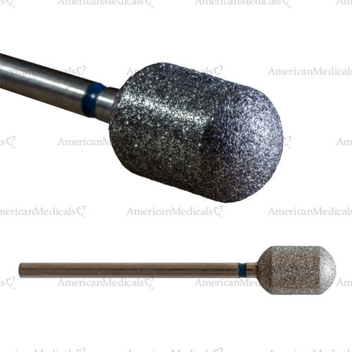 diamond large barrel shaped podiatry bur from american medicals