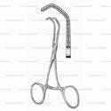 cooley ring bulldog clamp - 12 cm (4 3/4"), satinsky jaws