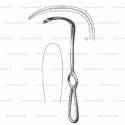 langenbeck retractor - 21 cm (8 1/4") - rounded, 60 x 20 mm