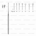 buck ear curette - 16.5 cm (6 1/2"), straight/ sharp