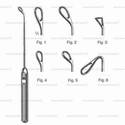 coakley single ended nasal curette - 17 cm (6 3/4")